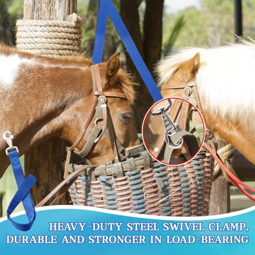 Nylon Horse Bucket Strap for Outdoor Feeders,Blue,10 Pcs - color: Blue