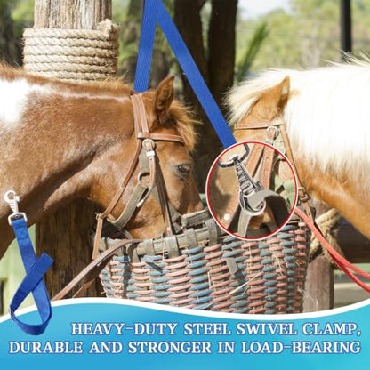 Nylon Horse Bucket Strap for Outdoor Feeders,Blue,10 Pcs - color: Blue