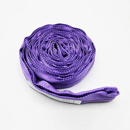 Purple Polyester Endless Round Sling Rigging Lifting Straps, 9 Feet Length, 2,600 lb. Vertical Capacity, 5,200 lbs Basket - color: 01 Purple - Vertical Capacity 2600LBS, size: 9ft