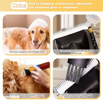 Dog Shears,Plug-in Electric Pet Shaving and Grooming Kit,200W 10ft Sheep Shears Includes 2 Blades, Low Noise & Vibration Design for Dogs Cat Goat,Perfect Dog Clippers for Families with Pets