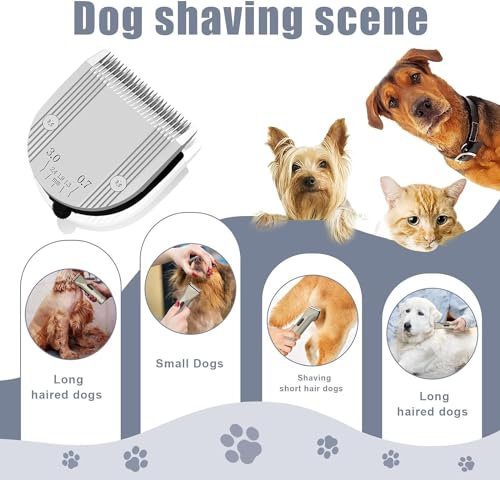5 in 1 Blades Adjustable Dog Grooming Replacement Blades | Compatible with Wahl Animal Clipper Arco, Bravura, Chromado, Creativa, Figura, and Motion Pet, Dog, and Horse (Silver/2PC) - color: Silver-2Pack