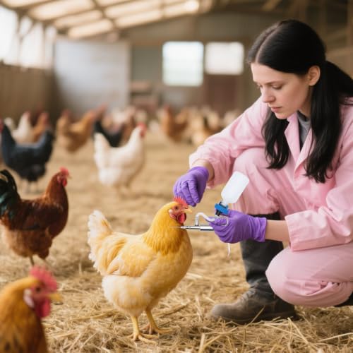 5ml Continuous Self-Refilling Livestock Syringe, 10 Needles Included