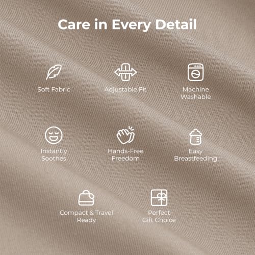 Momcozy Baby Wrap Carrier, Easy-On 2-Piece Design, Newborn to 33 lb - color: Black