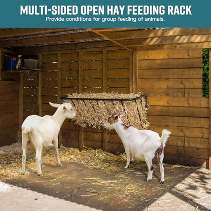 Wall Mount Steel Horse Hay Feeder Rack, 20 Gallon, 35.5 Inch Long | Heavy Duty Steel Wall Mounted Hay Feeder Rack, Goat Hay Feeder Suitable for Horses and Sheep, Perfect for Stable & Farm Use