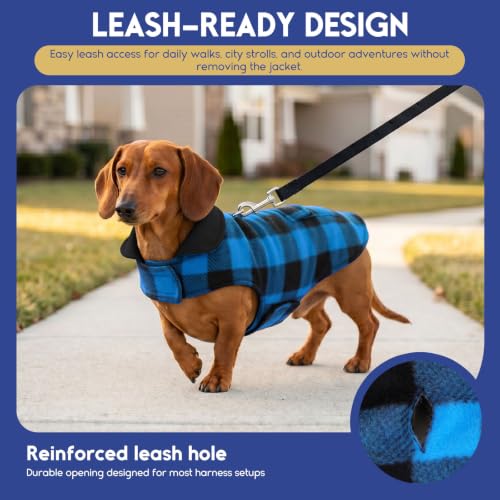 ASENKU Reversible Dog Winter Coat, Dog Jacket for Small Medium Large Dogs - color: Blue, size: X-Small