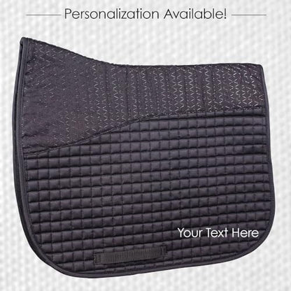 Dura-Tech All-Purpose Saddle Pads for Horses | Schooling Saddle Pad Square Cut | Equines Horse Saddle Pads | Polyester Fabric Blend | 23" Spine and 18" Drop Length - color: Sky Blue