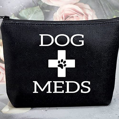 G2TUP Dog Medicine Bag - Vet Tech Gifts, Dog Essentials Storage for Travel, Camping, Car Emergency (Black) - color: Dog Meds black