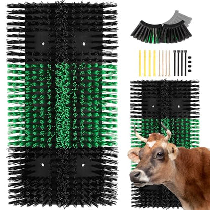 Upgraded XL Livestock Scratching Brush with 8 Screws – Large Cattle and Horse Grooming Brush, Itch Relief for Horses, Goat, Cattle,Cow,Sheep, and Pig，Suitable for farms and ranches - size: 1pcs