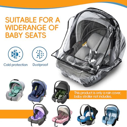 bemece Infant Car Seat Rain Cover with Air Vents and Access Window