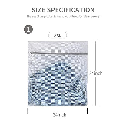 2 XX-Large Honeycomb Delicates Bags for Washing Machine, 24 x 24 Inches lingerie bags for Laundry, Travel Storage Organize Bag for Cotton Clothes,Sheet, Shoes - size: 2 XX-Large