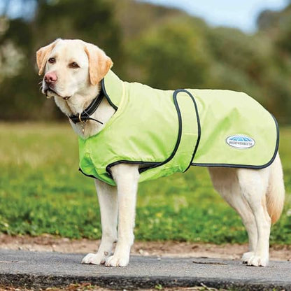 WeatherBeeta ComFiTec Windbreaker 420D Deluxe Dog Coat, Yellow/Black, 22" - color: Yellow/Black, size: 22"