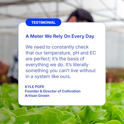 Bluelab Combo Meter for pH, Temperature & Conductivity in Water - Easy Calibration, Digital EC/TDS/PPM Tester for Hydroponics & Indoor Plants (METCOM) | Easy Calibration - Digital EC/TDS/PPM Tester for Hydroponics & Indoor Plants - METCOM - style: pH/EC/T