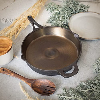 10-1/4 Inch Smooth Wasatch Pre-Seasoned Round Cast Iron Skillet - size: 10 Inch