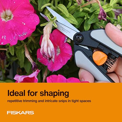 Fiskars 6" Steel Micro-Tip Pruning Snip Set, Garden Scissors, 15-Pack | For Trimming & Shaping Small Plants, Stainless Steel Blades, Easy Action Spring, Symmetrical SoftGrip Handles, Blade Covers - style: Snips (15-Pack)