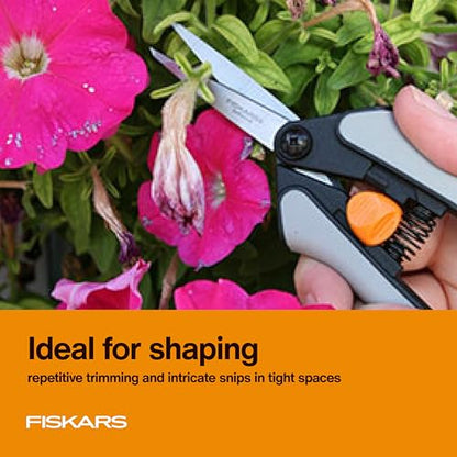 Fiskars 6" Steel Micro-Tip Pruning Snip Set, Garden Scissors, 15-Pack | For Trimming & Shaping Small Plants, Stainless Steel Blades, Easy Action Spring, Symmetrical SoftGrip Handles, Blade Covers - style: Snips (15-Pack)