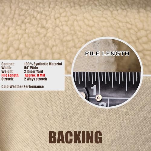 Heavy Duty Sherpa Sheep Skin 60" Wide - 21oz per Yard, 7.7mm Sold by The Yard (Charcoal) - color: Charcoal, size: Heavy Duty Sherpa