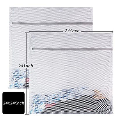 2 XX-Large Honeycomb Mesh Laundry Bag Delicates Durable for Washing Machine,24 x 24 Inches lingerie bags for Laundry, Travel Storage Organize Bag for Cotton Clothes,Sheet,Sweater, Shoes - size: Set of 2 XX-Large