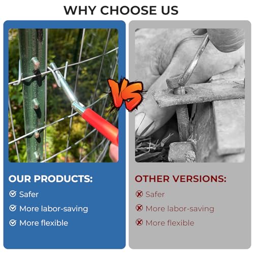 T-post Clips Tool Fence Clips Twisting Tool and Wire Steel Bender T-post Multi-Functional Handheld Tool