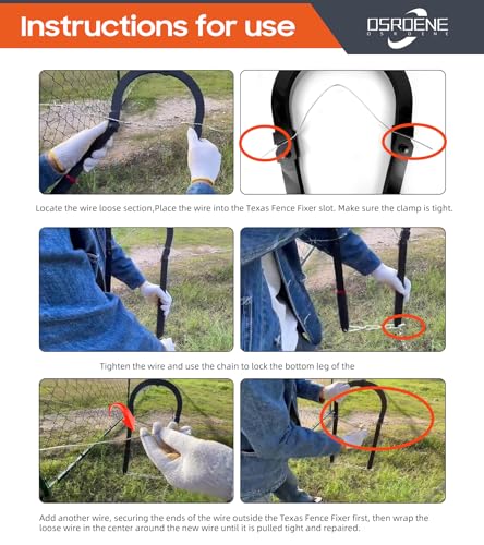 Heavy Duty Fence Fixer, Barb Wire Fence Tools, Fence Repair Wire Tightener Wire Tensioner Tool for Wire Fence Farm Garden | Barb Wire Fence Tool, Barbed Wire Fence Tightener, Fence Tightener & Wire Fence Tensioner for Farm & Garden Fence Maintenance