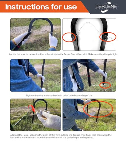 Heavy Duty Fence Fixer, Barb Wire Fence Tools, Fence Repair Wire Tightener Wire Tensioner Tool for Wire Fence Farm Garden | Barb Wire Fence Tool, Barbed Wire Fence Tightener, Fence Tightener & Wire Fence Tensioner for Farm & Garden Fence Maintenance
