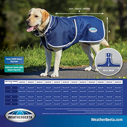 WeatherBeeta ComFiTec Reflective Parka 300D Deluxe Dog Coat, Yellow, 28" - color: Yellow, size: 28"