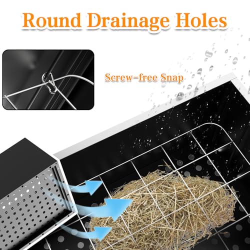 Slow Hay Horse Feeder, Heavy Duty Steel Slow Feeder
