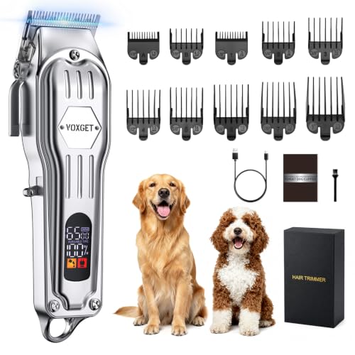 Dog Clippers for Grooming Thick Hair, Quiet Rechargeable Pet Shaver