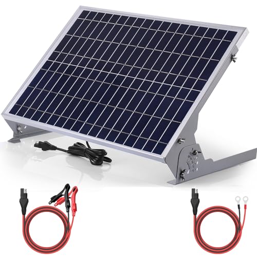 SUNER POWER 12V 30W Solar Battery Charger Maintainer, Built-in UltraSmart MPPT Controller, Adjustable Mount Bracket, Waterproof 30 Watt Solar Panel Kit for 12 Volt SLA Deey Cycle AGM Lifepo4 Battery - size: Bc-30w-p Pro