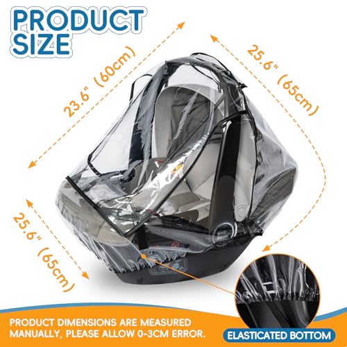 bemece Infant Car Seat Rain Cover with Air Vents and Access Window