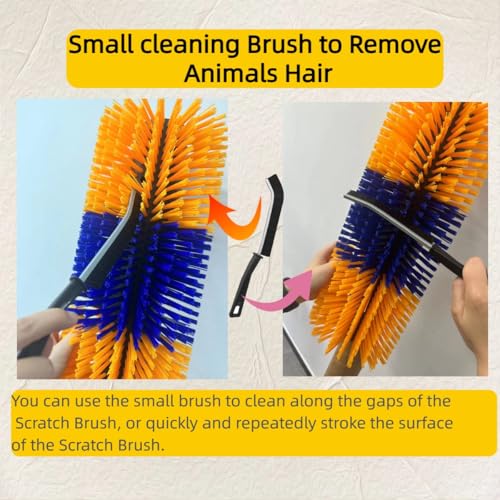 Livestock Scratching Brush Goat Donkey Cow Horse Cattle Itch Scratcher Post - color: Yellow