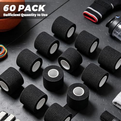 60 Pack Self Adhesive Bandage Wrap 2 Inch X 5 Yard – Black