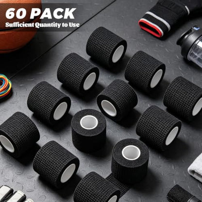 60 Pack Self Adhesive Bandage Wrap 2 Inch X 5 Yard – Black