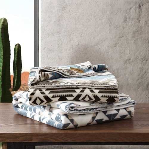 Wrangler - Blanket, Polyester, Medium Weight, Year-Round Comfort - color: Jericho Turquoise, size: 50" x 70"