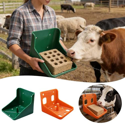Horse Salt Block Holder, Mineral Dispenser Mineral Feeder for Cow Deer Goat Sheep Livestock Licking Eating Backyard Farm (Green) - color: Green