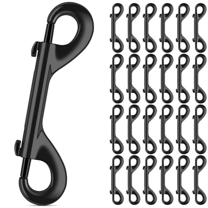 ERKOON Extra Large 4.7 inch Double Ended Bolt Snaps Hooks 220lbs Load Capacity Zinc Alloy Double Sided Clips Heavy Duty Trigger Snap for Dogs Leashes/Water Bucket/Horse Feed/Hammocks (25 Pack) - size: 25 Pack