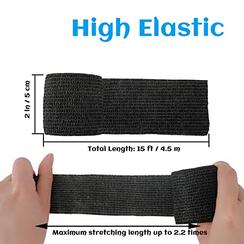 24 Pack Self Adhesive Bandage Wrap 2 Inch, Athletic Elastic Non Woven Cohesive Bandage for Sports, Wrist, Ankle Sprains, Swelling and Vet Wrap (Rainbow) - color: 2 Inch-24 Count Rainbow