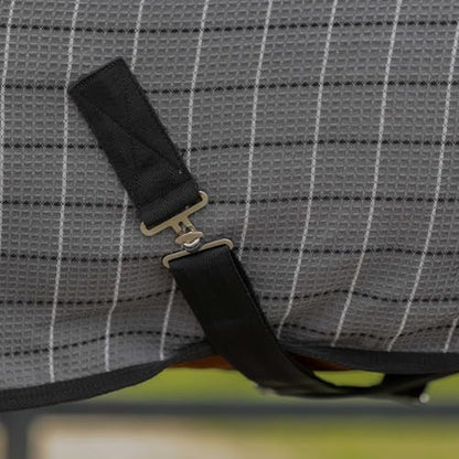 Equinavia Luftig Waffle Cooler | 100% Cotton - Grey/Black - 74 in - color: Grey/Black, size: 74 in