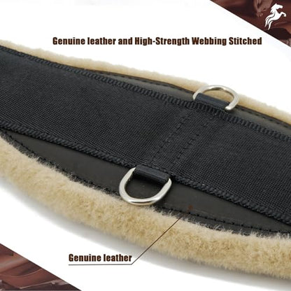 Jeereal Fleece Western Cinch,Breathable Horse Cinch Girth for Western Saddle - size: 28 Inch, style: Roper