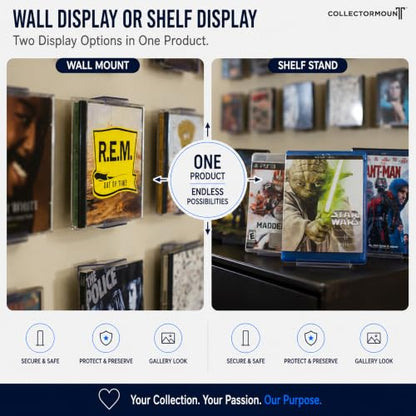 CollectorMount™ DVD & Video Game Display Wall Mount & Shelf Stand, 5 Pack - size: 5 Pack