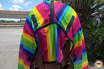 HILASON Horse Fly Sheet UV Protect Breathable Mesh Bug Mosquito Spring | Summer Horse Rug | Fly Rug - size: 75 In