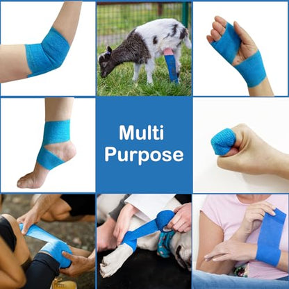 36 PCS Self Adhesive Bandage Wrap 2" X 5 Yards Elastic Cohesive Bandage Wrap Bandage Wrap Rolls Elastic Self-Adherent Tape for Stretch Athletic, Sports, Wrist, Ankle (Skin - color: Skin