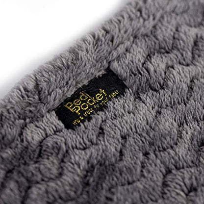PediPocket 50"x70" Sultry Smoke Foot Pocket Blanket Plush Fleece Non-Electric - color: Sultry Smoke