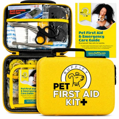 Dog First Aid Kit, Cat and Pet Emergency Kit, Vet Approved, 74 Pcs
