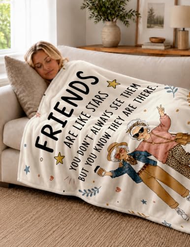 Friendship Blanket for Women, Cozy Flannel Throw Blanket | Friend Birthday Gifts for Women Friendship Gifts BFF Sister Soulmate Gift, Farewell Long Distance Friends Gifts 50x60 - color: Leopard Print Friends