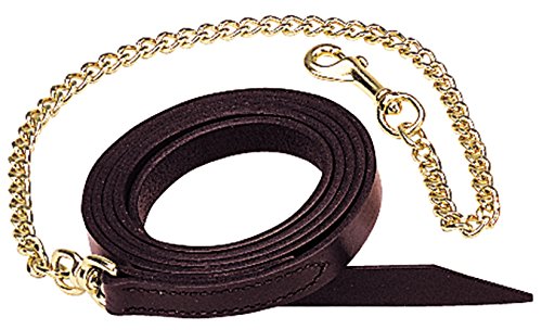 Weaver Leather Single-Ply Horse Lead Features Brass Plated Chain - size: 1" x 6' w/24" Cha"