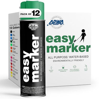 Fox Valley Easy Marker Inverted Spray Paint 16oz Pack of 12, Green
