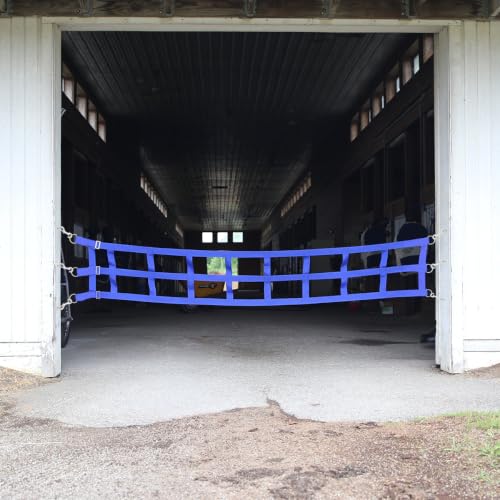 Country Pride Barn Door Guards, Heavyweight 2-Inch Polypropylene Webbing, Adjustable Length, Stainless Steel D-Ring Ends, Open-End Snaps, Stall Safety and Ventilation (14',Black) - color: Black, size: 14'