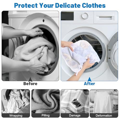 3-Pack Durable Honeycomb Mesh Laundry Bags for Delicates, M + L + XL - color: 120gsm Honeycomb Mesh, size: S+M+L