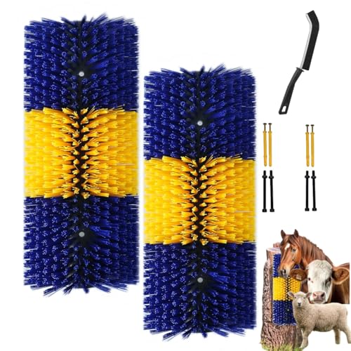 2PCS Livestock Scratching Brush Goat Scratching Post Horse Brush - color: Blue 2