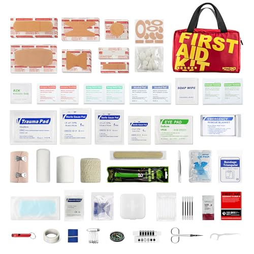 First Aid Kit-450 Piece Medical Kit with Essential Emergency Medical Supplies, Emergency First Aid Kit for Home, Car, Camping, Travel, Hiking, Truck, Sports & Outdoor
